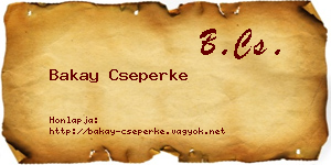 Bakay Cseperke névjegykártya